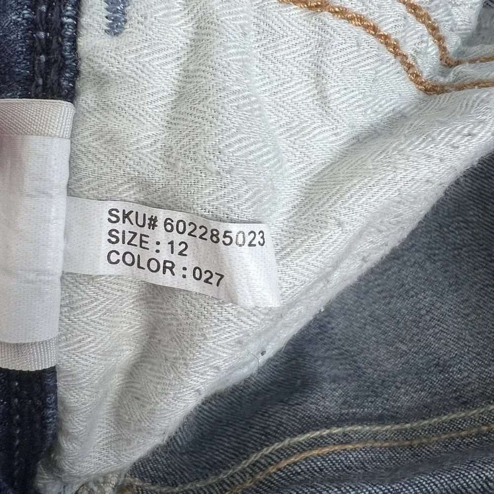 Abercrombie Kids 12 Jeans Blue Distressed‎ Skinny Dark Wash Denim School Trendy